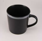 Starbucks Coffee Mug Gray Grey Glaze Dip Stripe Ceramic Stoneware 2009 Cup 16 oz