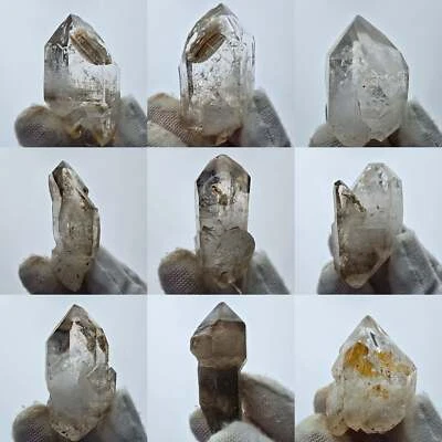 7x grandes pointes de quartz fumé fantôme, sceptres de la collection de lots - Photo 1/4