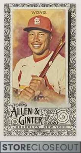 Topps Allen & Ginter #164 2020 Kolten Wong Mini Black Border St. Louis Cardinals - Imagen 1 de 2
