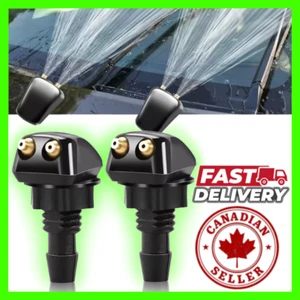 2PCS Dual-Hole Windshield Washer Spray Nozzle Universal Fit Jet Wiper Nozzle - Bild 1 von 8