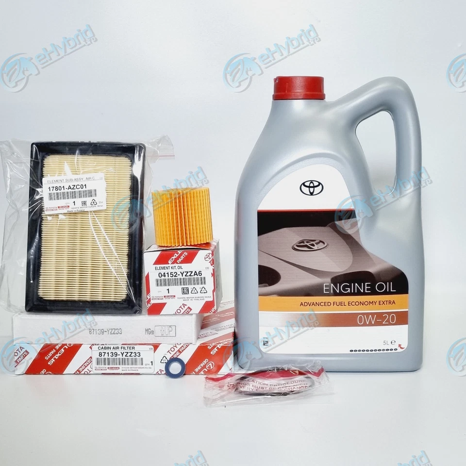 Genuine Toyota Prius Service Kit 2016 & 2017 also fits C-HR 1.8L Hybrid 0W20 Oil - Image 1 of 1