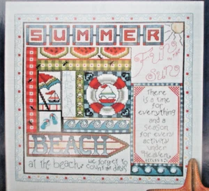 Summer Fun Beach - Magazine cross stitch pattern -Fun Sun Bible Verse - Picture 1 of 1