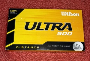 Wilson Sporting Ultra 500 DISTANCE - 15 Pack White Golf Balls - NEW IN BOX - Picture 1 of 3