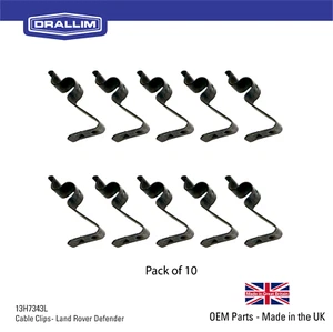 13H7343L - Pack of 10 Heater Control Cable Clips for Land Rover Defender - Picture 1 of 2
