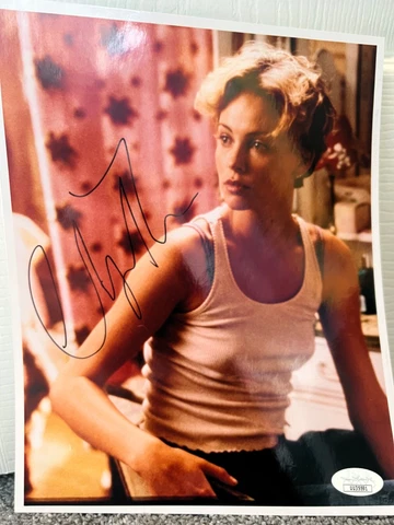 Charlize Theron signed JSA COA 8x10 Oscar Winner Sexy HOT psa bas Cover