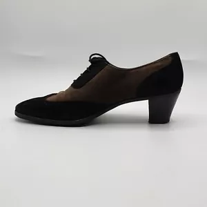 Gravati Arthur Beren Leather Shoes Womens 7.5 Hand Made In Italy Black & Brown - Picture 1 of 17
