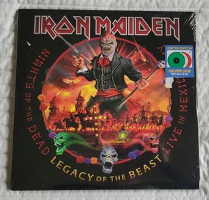 Iron Maiden NIGHTS OF THE DEAD Walmart Exclusive Red Green White 3x Vinyl LP - Afbeelding 1 van 3