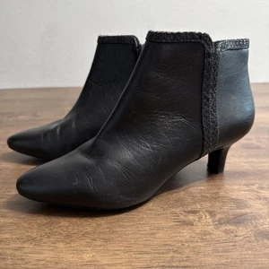 Rockport schwarze Damen-Stiefeletten aus Leder mit Absatz und Reißverschluss Größe 6,5 - Bild 1 von 9