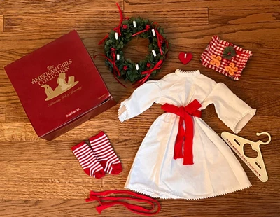 VINTAGE & RETIRED American Girl Kirsten's St Lucia Gown, Wreath, Tray w/accs - Image 1 of 4