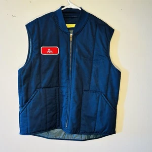 VTG Employee Uniform Work Wear Vest Jacket Name Patch “Jim” Durable Press READ - Picture 1 of 14