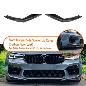 Front Bumper Side Spoiler Lip Corner Trim For BMW Series 5 M5 F90 LCI 2021-2024 - Picture 1 of 12