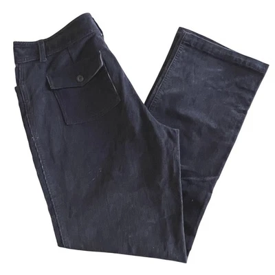 Dressbarn Corduroy Pants Bootcut Black 12 Flap Back Pockets Casual Retro Y2K - Image 1 of 4