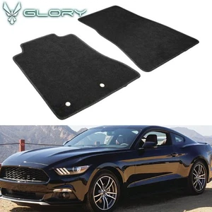 Alfombrillas delanteras de nailon negras para Ford Mustang 15-24 2 piezas - Imagen 1 de 8