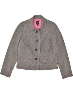 GAP Womens 4 Button Blazer Jacket UK 16 Large Grey Wool AG09 - Picture 1 of 3