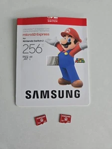 Two 256gb Nintendo Switch 2 Official Samsung MicroSD Express Cards - Zdjęcie 1 z 1