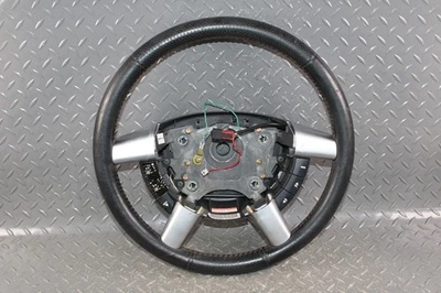 *NOTES*05-06 Pontiac GTO Black Leather Steering Wheel Silver Trim Factory OEM OE - Image 1 of 4