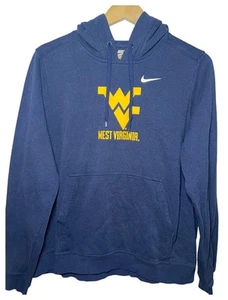 Y2K NIKE WVU WEST VIRGINIA MONTAINEERS SPOTLIGHT HOODIE BLUE GOLD Women XL - Picture 1 of 5