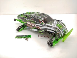 Upgraded Green Edition Traxxas Rustler 1/10 2wd Stadium Truck Roller Slider Chas - Picture 1 of 18