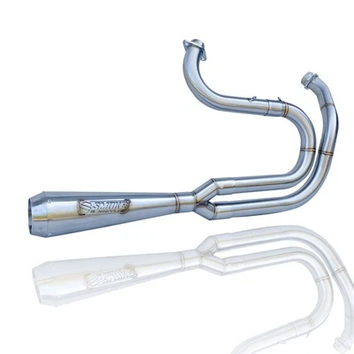 Exhaust pipes Fit  Harley-Davidson Dyna Super Glide FXD 2 INTO 1 1999-2006 - Image 1 of 4