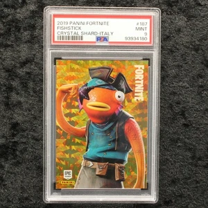 Panini Fortnite Series 1 PSA 9 Fishstick #187 Crystal Shard Italy Epic Cards - Picture 1 of 2