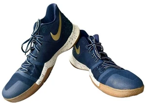 Nike Kyrie 3  Size MENS 11.5 Obsidian/Metallic Gold 852395-400 - Picture 1 of 7