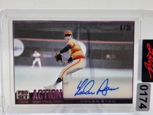 2023 Leaf Pro Set Pure Action Ink Pink 8/20 Nolan Ryan Autograph - Picture 1 of 3