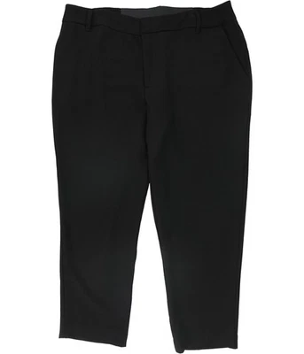 Rachel Roy Womens Solid Casual Cropped Pants, Black, Plus Size, 16W - Изображение 1 из 2