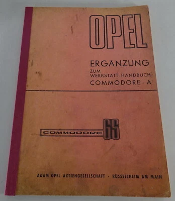 Manual de Taller Opel Commodore A GS Suplementos Stand - Imagen 1 de 4
