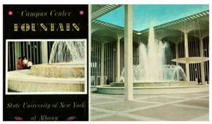 STAATLICHE UNIVERSITÄT VON NEW YORK IN ALBANY, CAMPUS ZENTRUM BRUNNEN. VINTAGE POSTKARTE * P82 - Bild 1 von 2