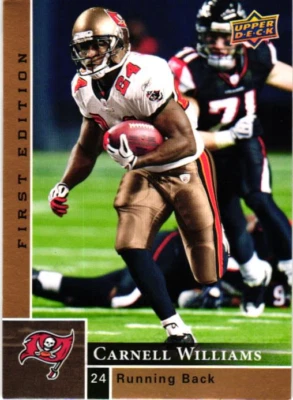 Carnell Williams 2009 Upper Deck First Edition #139 Tampa Bay Bucs Football Card - Image 1 of 2