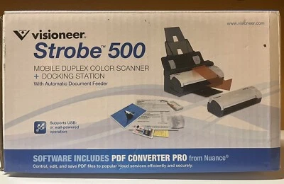 Visioneer Strobe 500 Mobile Duplex Color Scanner with Docking Station - Image 1 of 4