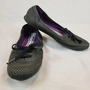 Keds Teacup Microdot Sneakers Womens 7 Black Comfort Slip On Shoes Flats - Picture 1 of 16
