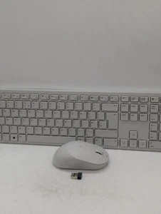 Dell KM5221W Pro wireless keyboard and mouse UK QWERTY 2.4GHz USB receiver white - Picture 1 of 24