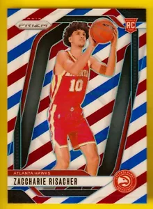 2024-25 Prizm 265 Zaccharie Risacher RC Red White & Blue Atlanta Hawks rookie - Picture 1 of 1