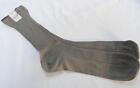 Vintage Mens Socks 1980s Unworn Grey Ribbed Dead Stock Imperfect Mixed Fibers