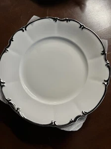 Juego de 4 platos de cena grandes Hutschenreuther Sylvia borde platino 10 7/8" - Imagen 1 de 6