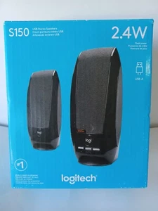 Logitech S150 2.4W USB Stereo Speakers Computer Speakers - Black NEW - Picture 1 of 4