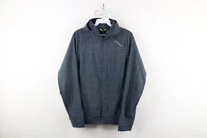 Brooks Running Womens Medium Lightweight Reflective Full Zip Hooded Jacket Gray - Picture 1 of 15