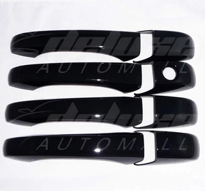 BLACK Door Handle Covers FOR Jeep Patriot Grand Cherokee Dodge Durango Caliber - Bild 1 von 1