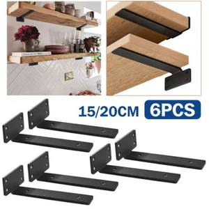 6 Pack Heavy Duty Shelf Bracket 6/8 inch 15CM/20CM Floating Shelf Bracket - Picture 1 of 20