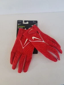 NIKE SUPERBAD 6.0 ADULT PADDED FOOTBALL GLOVES, NFL TEAM ISSUED, DX4520, 3XL - Picture 1 of 5