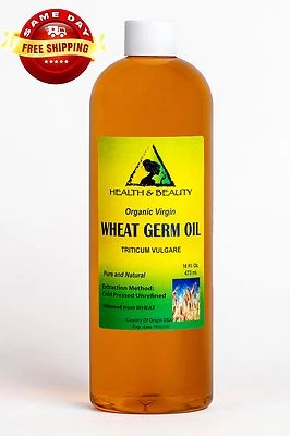 H&B OILS CENTER WHEAT GERM OIL UNREFINED ORGANIC CARRIER COLD PRESSED VIRGIN RAW PURE 16 OZ