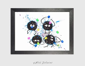 Sootball Play Print, Kids Anime Wall Art Decor, Spirited Away Poster Canvas - Picture 1 of 6