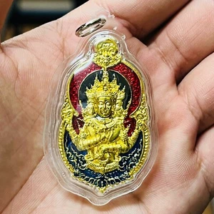 Golden Brahma Phra Phrom Hindu Lord Thai Amulet God of Creation - Picture 1 of 5