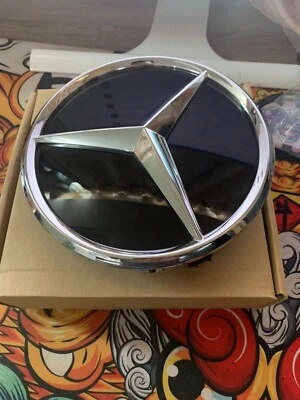 Mercedes-Benz Convex Star Mirror Glass Star Front Emblem 16-22 MB E W213 - Image 1 of 2