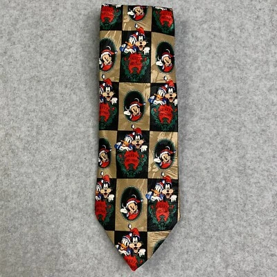 Corbata Mickey Unlimited Seda Mickey Goofy Donald Feliz Navidad Tema Para Hombre Foto 1 de 4