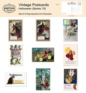 Vintage Halloween (Series 15) - Lot of (9) Rare Repro Holiday Postcards - Picture 1 of 1