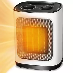 1500W Portable Ceramic Electric Heater with Adjustable Thermostat,Fan and ETL - Picture 1 of 9