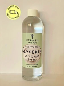 GLYCERIN VEGETABLE OIL by HERMES 99,7 % USP GRADE 100% PURE 12 oz - Picture 1 of 1