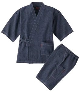 Jinbei Samue Top and Bottom Set with Shorts for Men Made in Japan M,L,XL,XXL100% - Picture 1 of 7